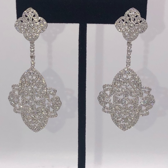3ct Filigree Earrings - Picture 10 of 15